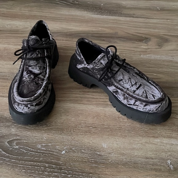 Free People Convertible Velvet Oxfords Loafers NWOT